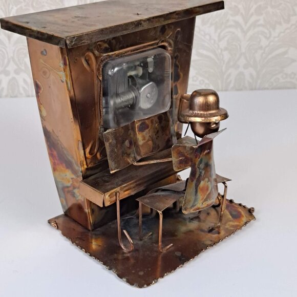 Berkely Designs Copper Piano Music Box with Player, Vintage Item - Picture 2 of 7